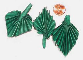  cut leaf bases, dyed green; photo copy; The Lebermuth Company, Inc. 
