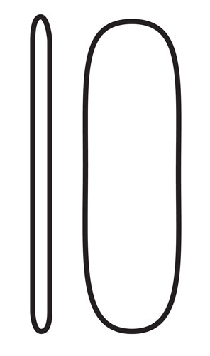 linear to oblong